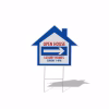 shaped real estate direction sign